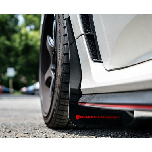 Rally Armor UR Mud Flaps Black with Red Logo Civic Type R (2017