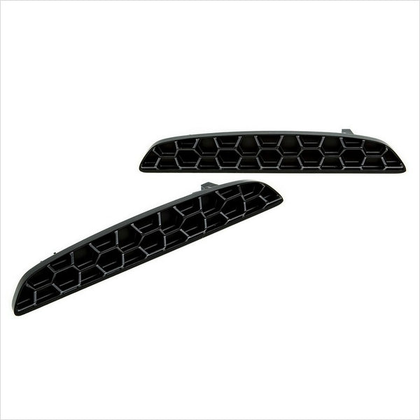 A set of matte black Acexxon Honeycomb Rear Reflector Inserts for the BMW F85 X5M 