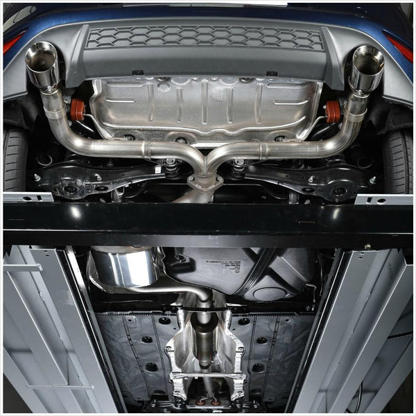 Milltek Catback Exhaust Non-Resonated Titanium Tips VW GTI MK7
