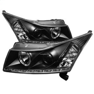 Spyder Chevy Cruze 11-14 Projector Headlights LED Halo -DRL Blk High H1 Low H7 PRO-YD-CCRZ11-DRL-BK