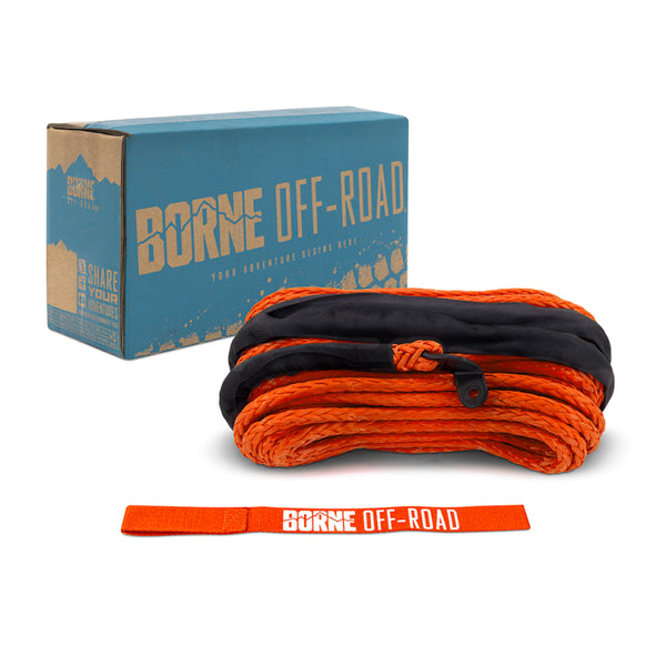 Borne Off-Road Synthetic Rope - 3/8in x 85ft - Orange