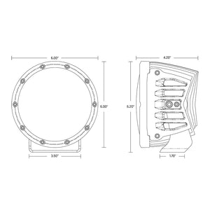 Rigid Industries 360-Series 6in LED Off-Road Spot Beam - RGBW (Pair)