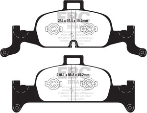 EBC 2018+ Audi A4 Allroad Quattro 2.0L Turbo Greenstuff Front Brake Pads