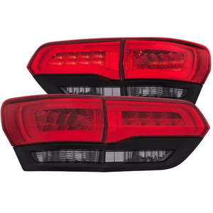 ANZO 2014-2016 Jeep Grand Cherokee LED Taillights Red/Smoke