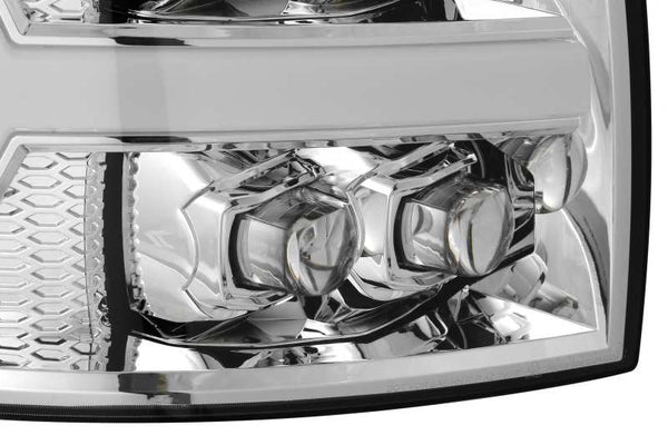 AlphaRex 07-13 Chevrolet Silverado NOVA-Series LED Projector Headlights Chrome