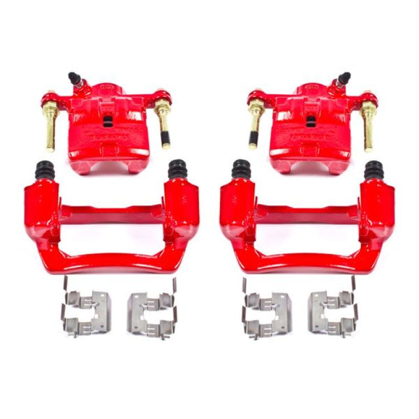 Power Stop 09-13 Subaru Forester Rear Red Calipers w/Brackets - Pair