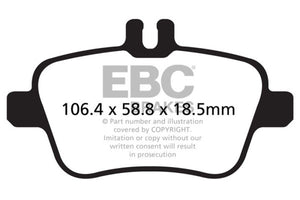 EBC 13+ Mercedes-Benz CLA250 2.0 Turbo Ultimax2 Rear Brake Pads