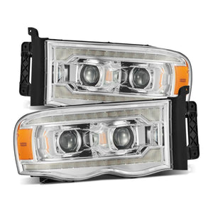 AlphaRex 02-05 Dodge Ram LUXX-Series LED Projector Headlights Chrome