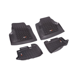 Rugged Ridge Floor Liner Front/Rear Black 1997-2006 Jeep Wrangler TJ