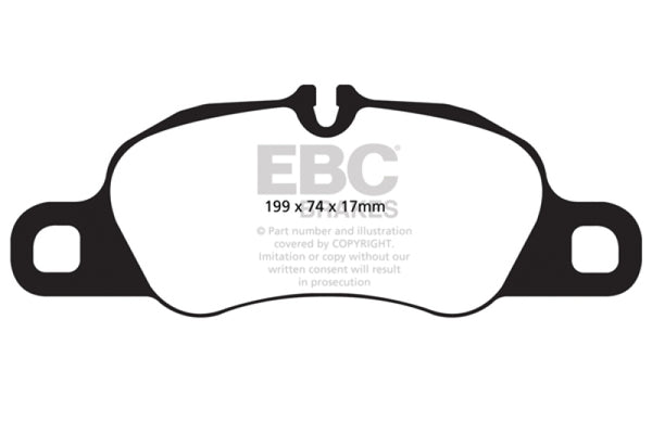 EBC 09-12 Porsche 911 (997) (Cast Iron Rotor only) 3.6 Carrera 2 Redstuff Front Brake Pads