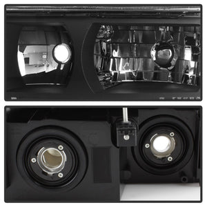 xTune 02-06 Chevy Avalanche w/Cladding OEM Bumper Light & Headlights - (BLACK) (HD-JH-CAVA02-SET-BK)