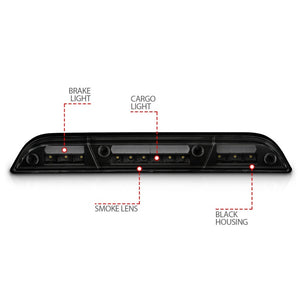 ANZO 15-20 Ford F-150 - F-450 LED Third Brake Light - Black Housing/Smoke Lens