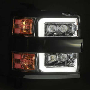 AlphaRex 15-19 Chevrolet Silverado 2500HD/3500HD MK II NOVA-Series LED Projector Headlights Chrome