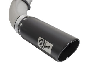 aFe Atlas Exhaust 5in DPF-Back Al Steel 2016 Nissan Titan XD V8-5.0L Black Tip