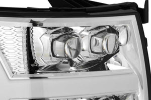 AlphaRex 07-13 Chevrolet Silverado NOVA-Series LED Projector Headlights Chrome