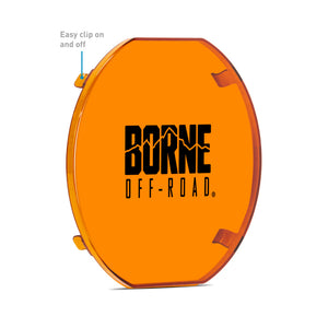 Borne Off-Road 7in Round Light Cover Amber