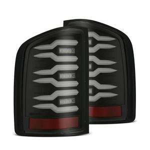 AlphaRex 07-13 Chevy Silverado LUXX-Series LED Tail Lights Black