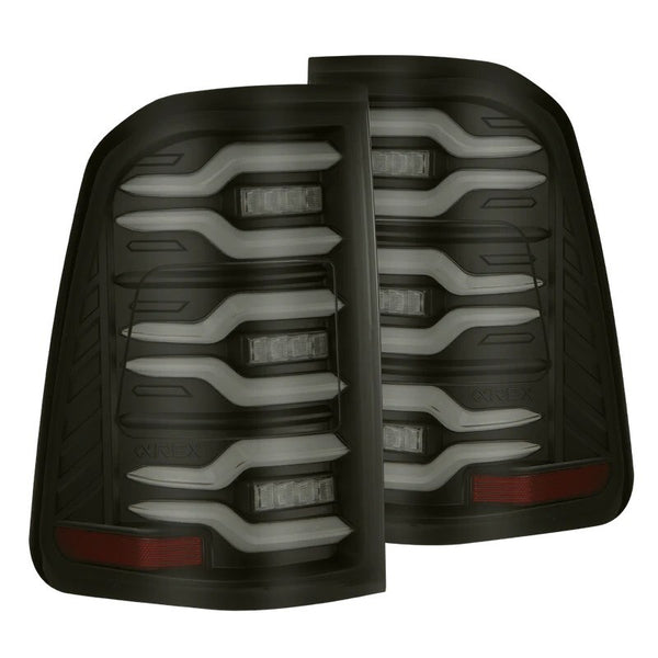 Alpharex 25-26 Ram 1500 LUXX-Series LED Tail Lights Black