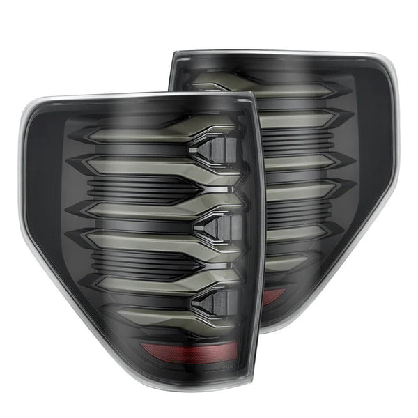 AlphaRex 09-14 Ford F150 LUXX-Series LED Tail Lights Alpha-Black