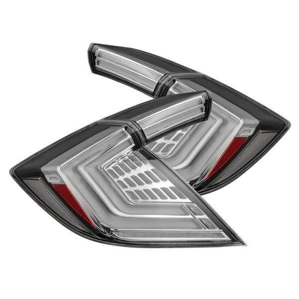 AlphaRex 16-21 Honda Civic Hatchback NOVA-Series Prismatic LED Tail Lights Clear