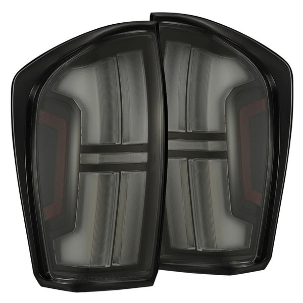 AlphaRex 16-23 Toyota Tacoma Nova-Series Prismatic LED Tail Lights Alpha-Black