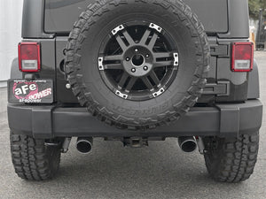 aFe Rebel Series 2.5in 409 SS Cat-Back Exhaust w/ Black Tips 2007+ Jeep Wrangler (JK) V6 3.6L/3.8L