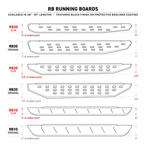 Go Rhino RB20 Slim Running Boards - Universal 68in. - Tex. Blk