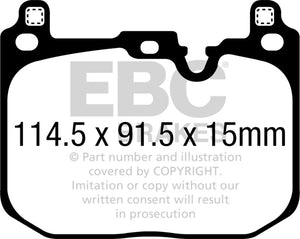 EBC 2018+ BMW X2 Yellowstuff Front Brake Pads