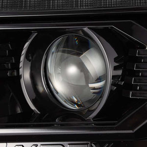 AlphaRex 12-15 Toyota Tacoma LUXX LED Projector Headlights Plank Style Alpha Black w/DRL