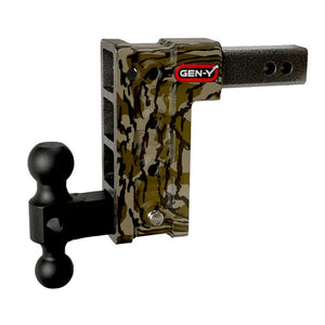 Gen-Y Mega Duty 2.5in Shank 9in Drop 3K TW 21K Hitch w/GH-061 Dual-Ball - Mossy Oak