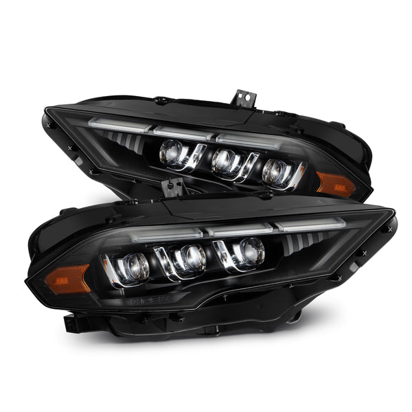 AlphaRex 18-20 Ford Mustang NOVA LED Proj Headlights Black w/Activ Light/Seq Signal/Switch DRL