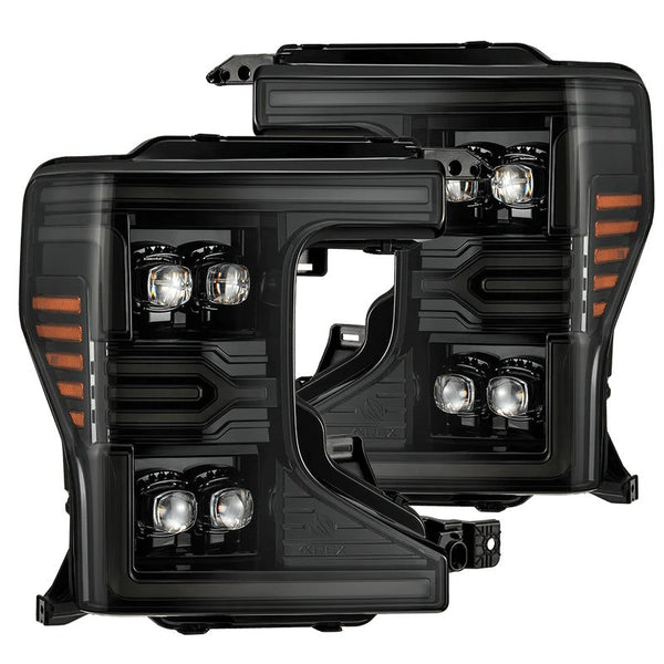 AlphaRex 20-22 Ford Super Duty NOVA-Series LED Projector Headlights Alpha-Black