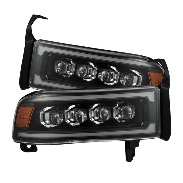 AlphaRex 94-01 Dodge Ram 1500/94-02 Ram 2500/3500 NOVA-Series LED Headlights Black