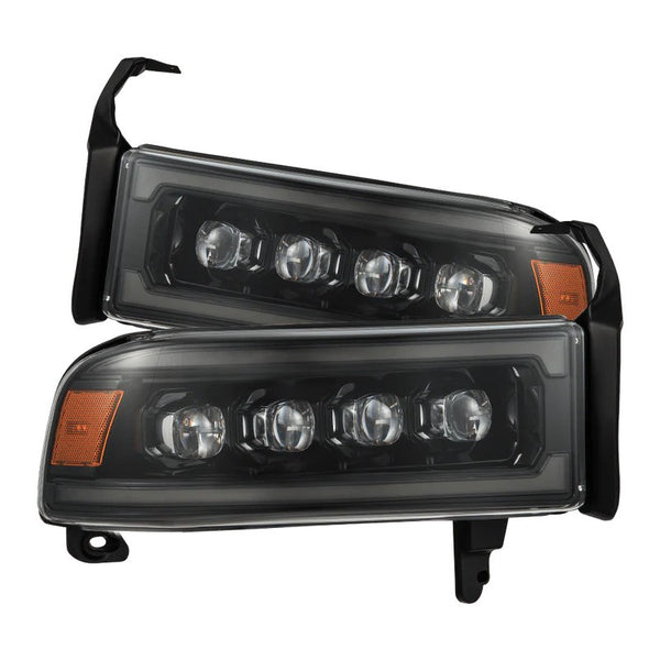 AlphaRex 94-01 Dodge Ram 1500/94-02 Ram 2500/3500 NOVA-Series LED Headlights Alpha-Black