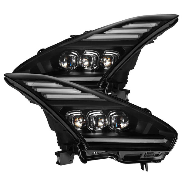AlphaRex 09-25 Nissan GT-R NOVA-Series LED Projector Headlights Black