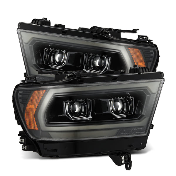 AlphaRex 19-22 Ram 1500 LUXX LED Projector Headlights Alpha Black