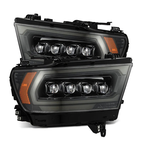 AlphaRex 19-24 Ram 1500 (MK II 2500 Style) NOVA-Series LED Projector Headlights Alpha-Black