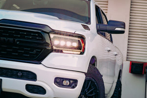 AlphaRex 19-23 Dodge Ram 1500 (No Clsc/Ltd/TRX) NOVA-Series Proj. Headlights Black (Req. Converter)