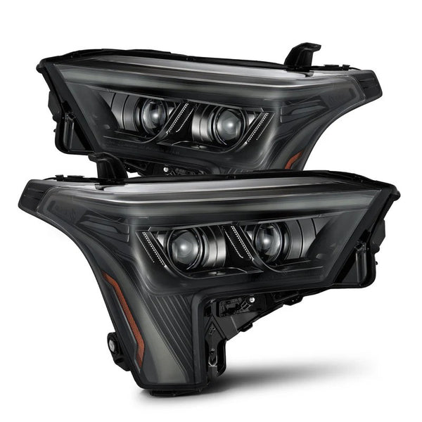 AlphaRex 22-24 Toyota Tundra/Sequoia LUXX-Series LED Projector Headlights Alpha-Black with White DRL