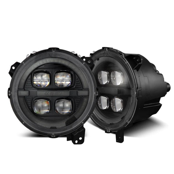 AlphaRex 18-24 Jeep Wrangler JL/Gladiator JT NOVA-Series LED Projector Headlights Alpha-Black