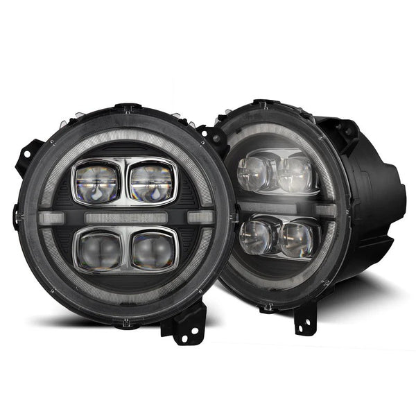 AlphaRex 18-24 Jeep Wrangler JL/Gladiator JT NOVA-Series LED Projector Headlights Black