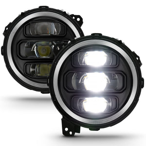 ANZO 2018-2019 Jeep Wrangler Full Led ProjectorH.L Black