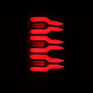 AlphaRex 07-13 Chevy Silverado LUXX-Series LED Tail Lights Black-Red