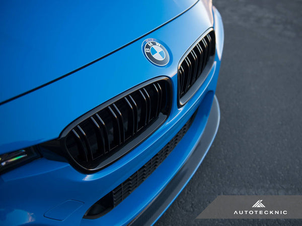 AutoTecknic Dual-Slats Glazing Black Front Grille Set - F30 3-Series