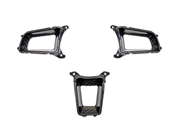 AutoTecknic Dry Carbon Steering Wheel Spoke Trim Set - Porsche 991/ 981/ 718