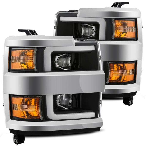 AlphaRex 15-19 Chevrolet Silverado 2500HD/3500HD PRO-Series Halogen Projector Headlights Black