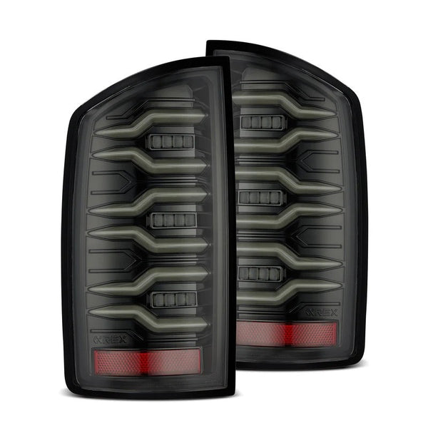 AlphaRex 02-06 Dodge Ram 1500/03-06 Dodge Ram 2500/3500 Truck LUXX-Series LED Tail Lights Alpha-Black