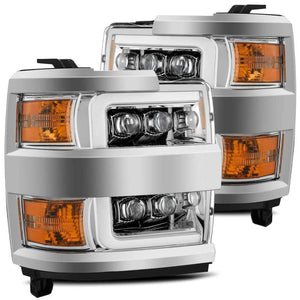 AlphaRex 15-19 Chevrolet Silverado 2500HD/3500HD MK II NOVA-Series LED Projector Headlights Chrome