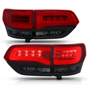 ANZO 2014-2016 Jeep Grand Cherokee LED Taillights Red/Smoke