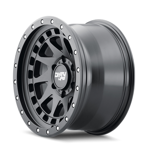 Dirty Life 9311 Enigma Pro 17x9/5x127 BP/-12mm Offset/71.5mm Hub Matte Black Wheel - Beadlock